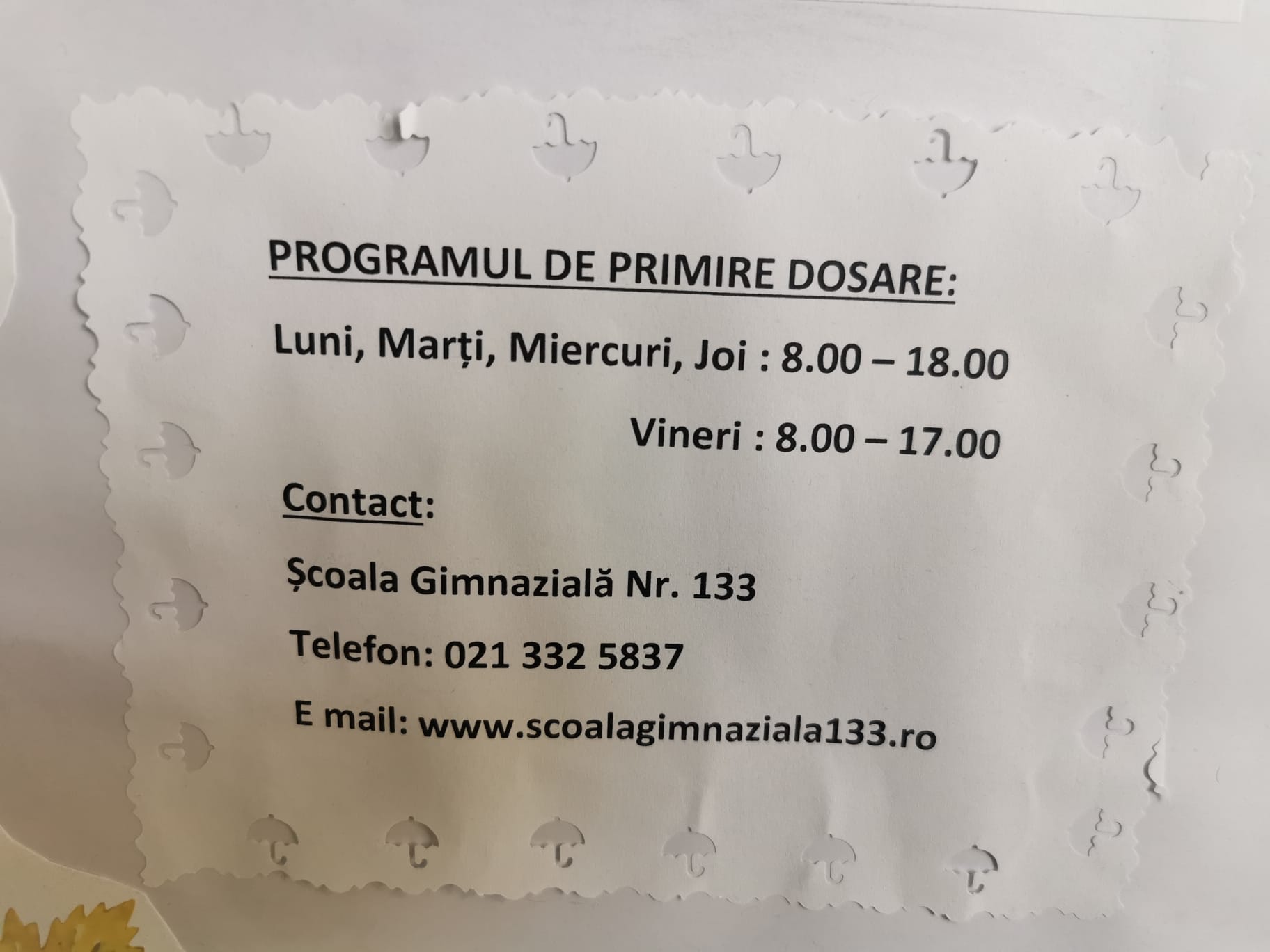Program de inscriere