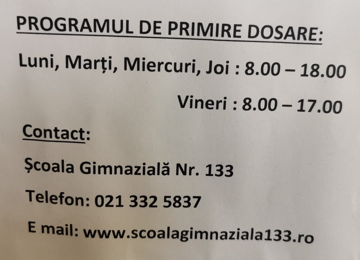 Program de înscriere