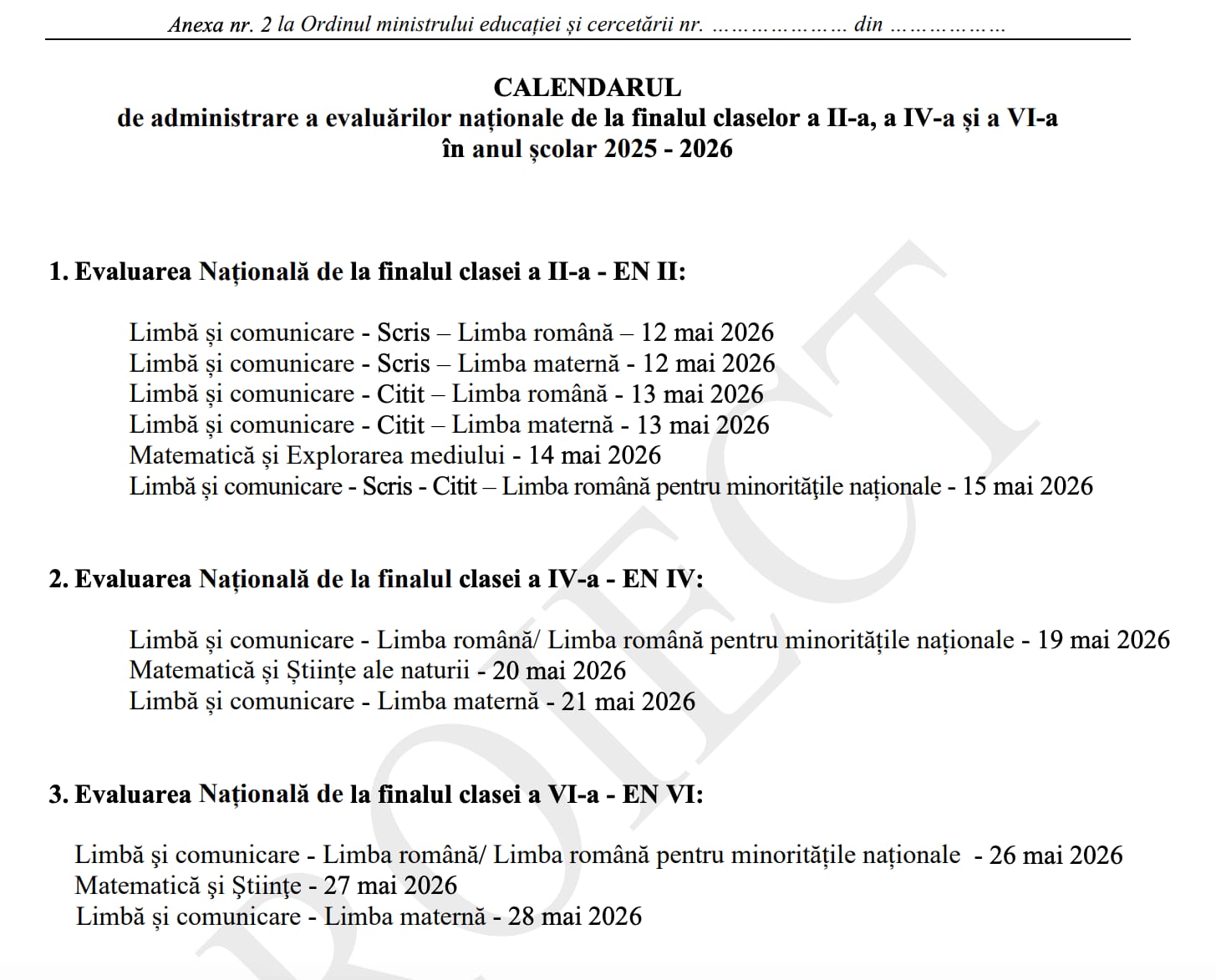 CALENDARUL EVALUARILOR 246 AN SC 2025 2026